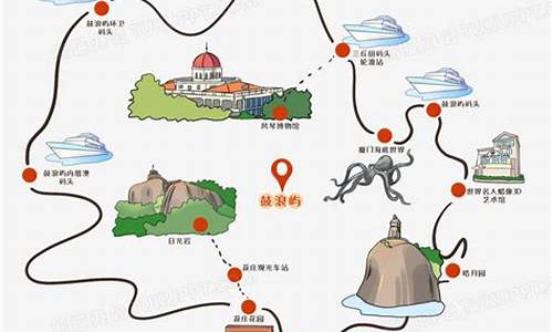 旅游路线图手绘四大区域图片_旅游路线图手绘四大区域图片大全